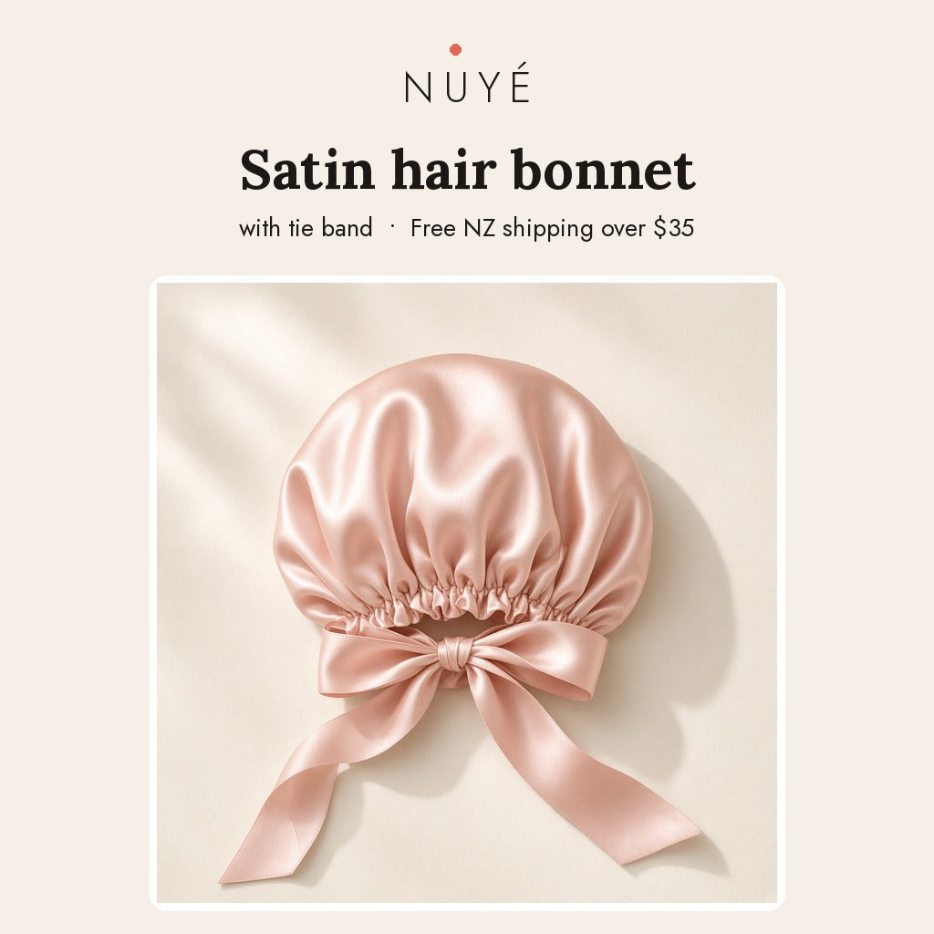 Satin Hair Bonnet with Tie Band