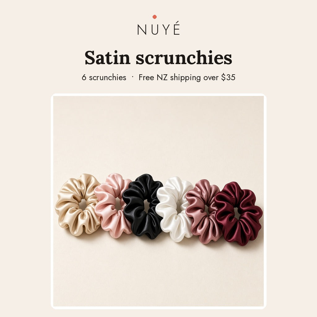 Satin Scrunchies – 6 Pack