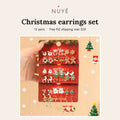 Christmas Earrings Set – 12 Pairs