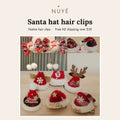Santa Hat & Snowman Hair Clips
