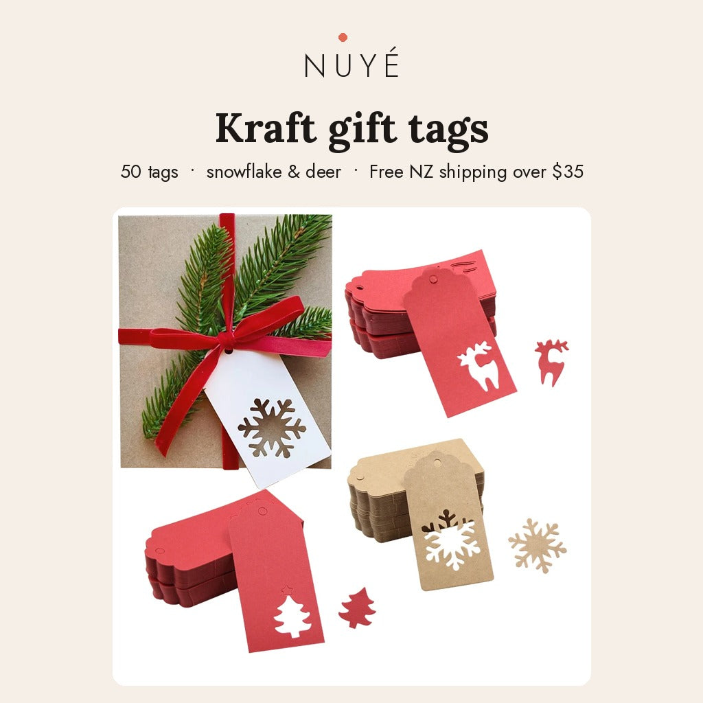 Kraft Christmas Gift Tags – 50 Pack