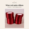 Wine Red Satin Ribbon – 25 Yards