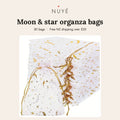 Moon & Star Organza Gift Bags – 50 Pack