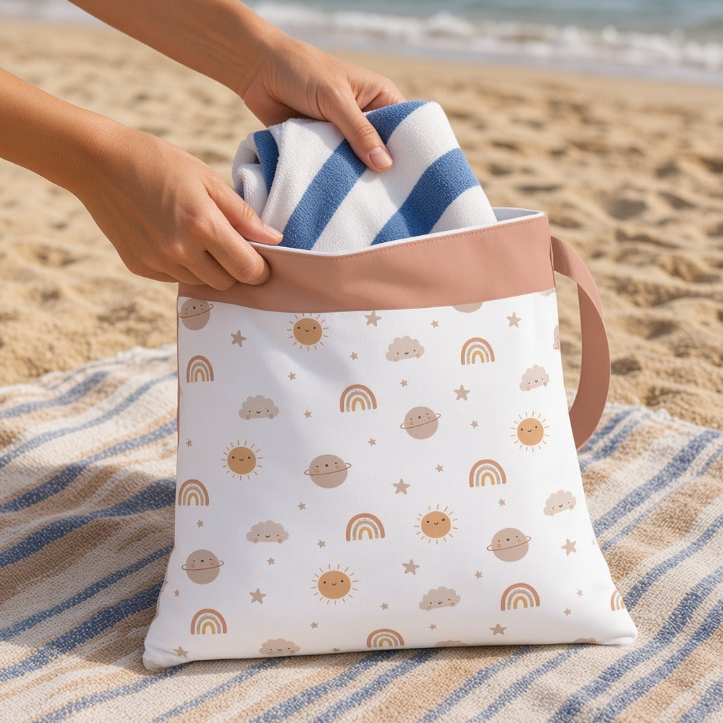 Printed Wet Bag – at beach