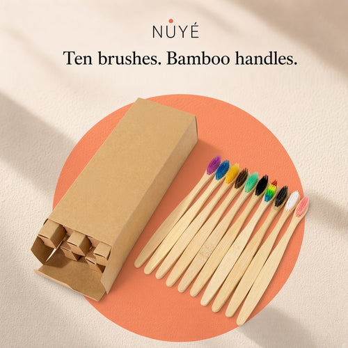 Bamboo Toothbrushes – 10 Pack