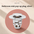 Bathroom Sink Pop-Up Plug (Silver)