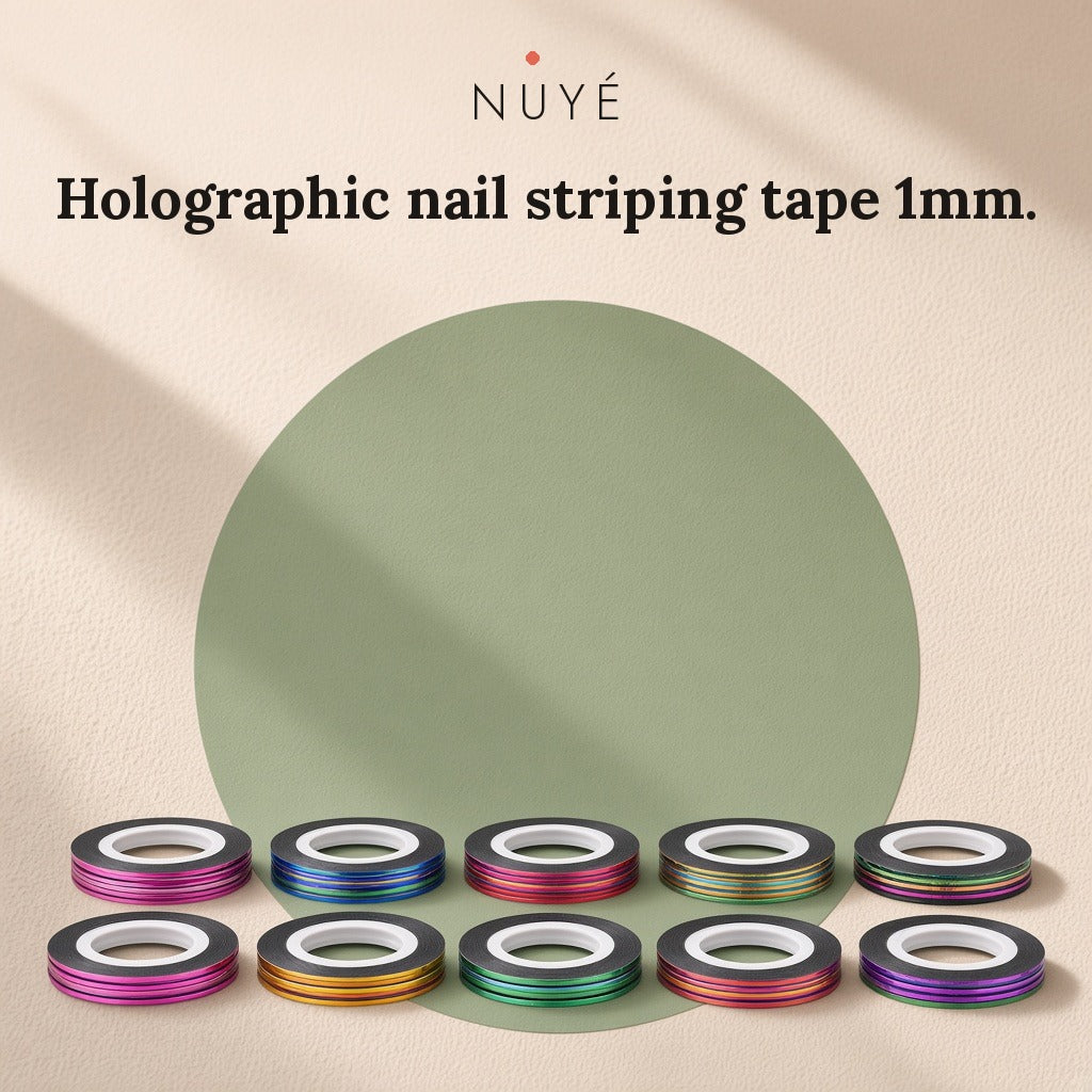 Holographic Nail Striping Tape 1mm – 10 Rolls