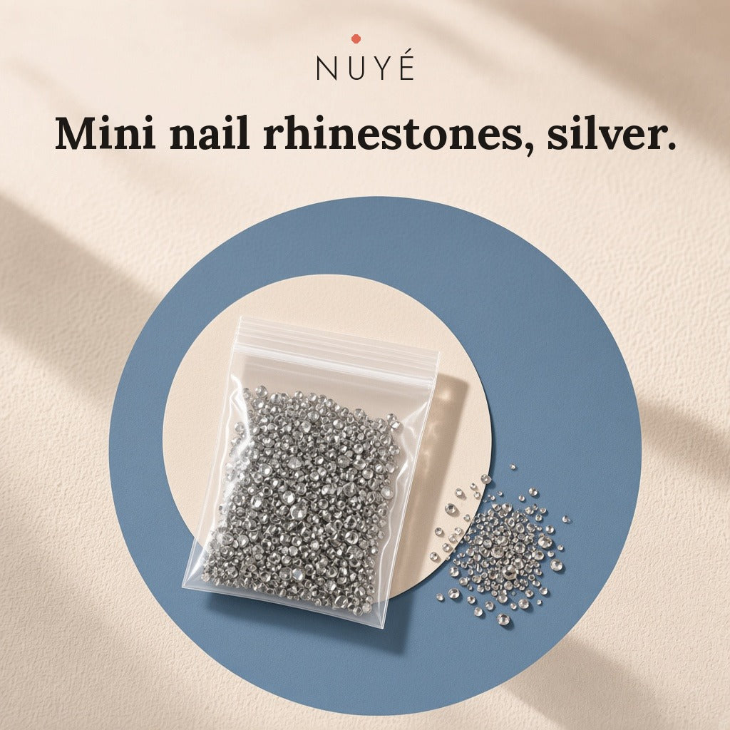 Mini Nail Rhinestones (Silver) – 1000 Pack