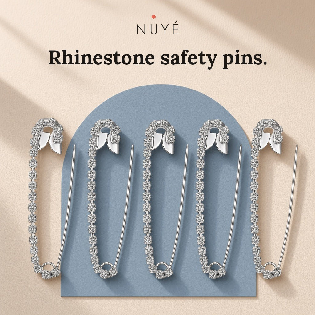 Rhinestone Safety Pins – 5 Pack