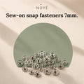 Sew-On Snap Fasteners 7mm – 30 Pairs