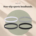 Non-Slip Sports Headbands – 4 Pack