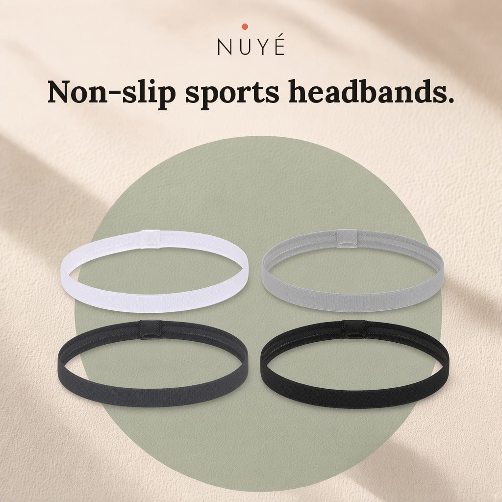 Non-Slip Sports Headbands – 4 Pack