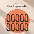 U-Cord Zipper Pulls (Black) – 10 Pack