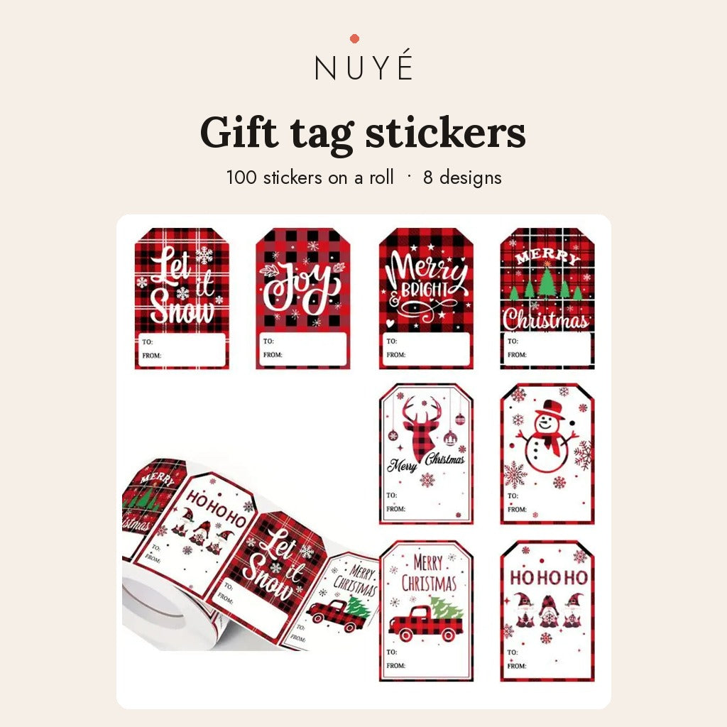 Christmas Gift Tag Stickers – 100