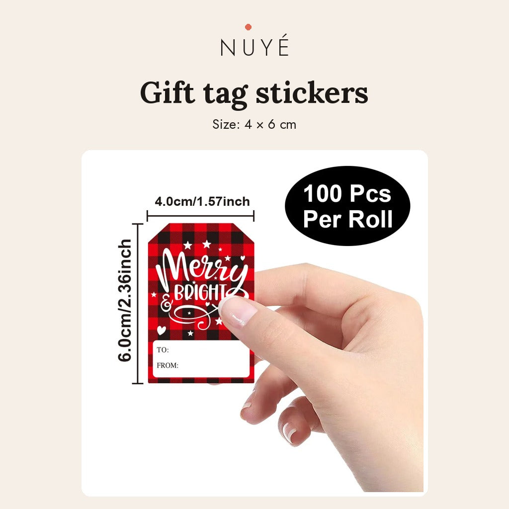 Christmas Gift Tag Stickers – 100