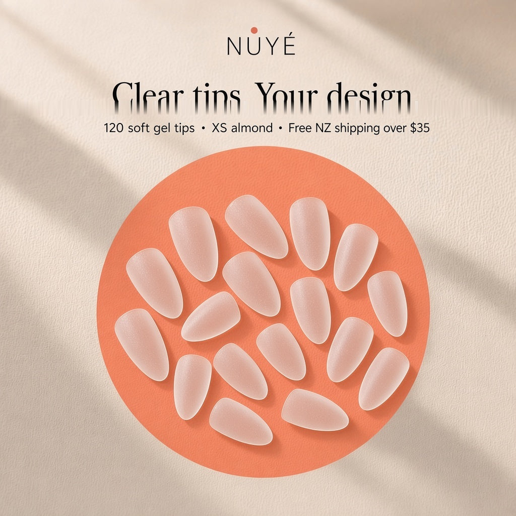 Clear Soft Gel Nail Tips – 120 (XS Almond)
