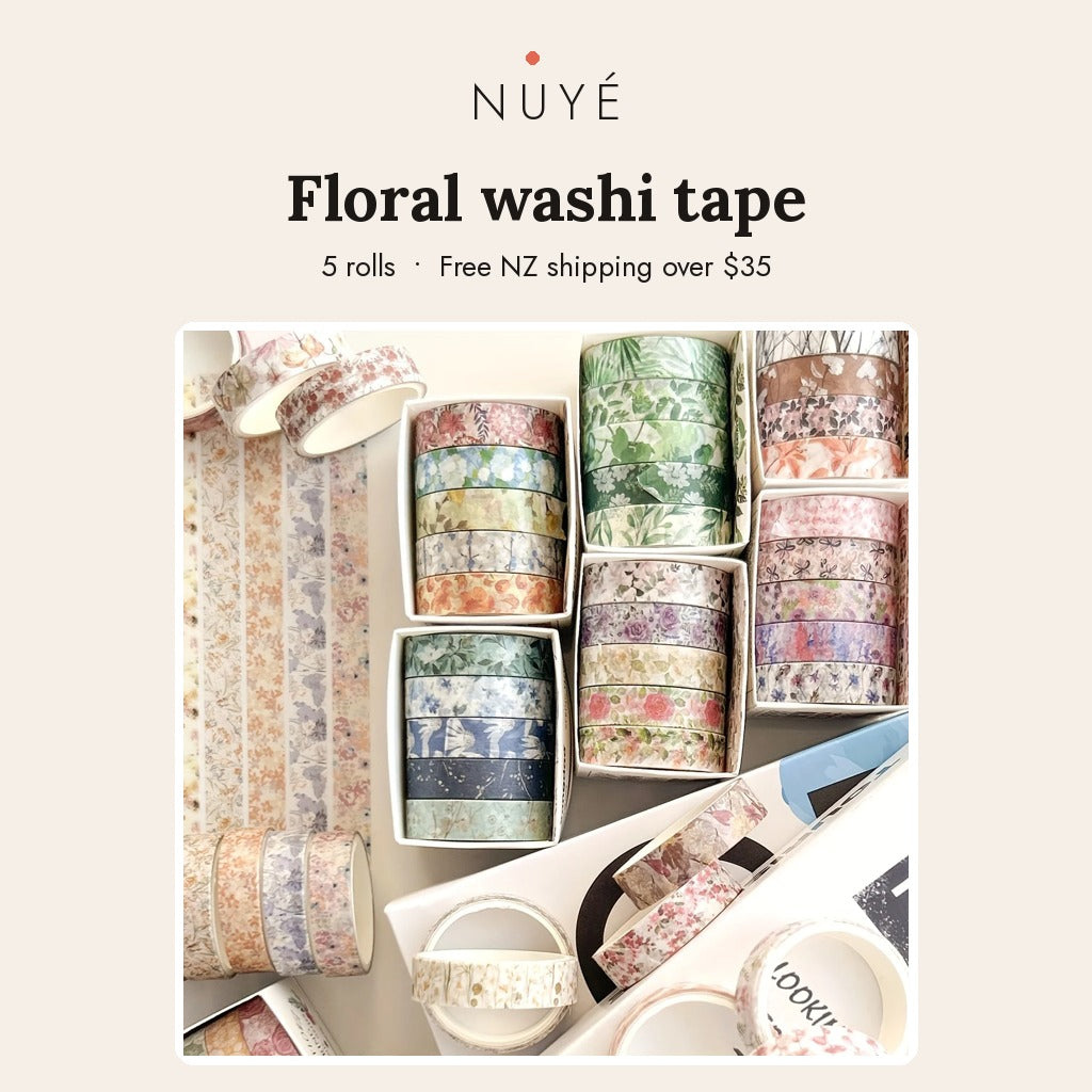 Floral Washi Tape – 5 Rolls
