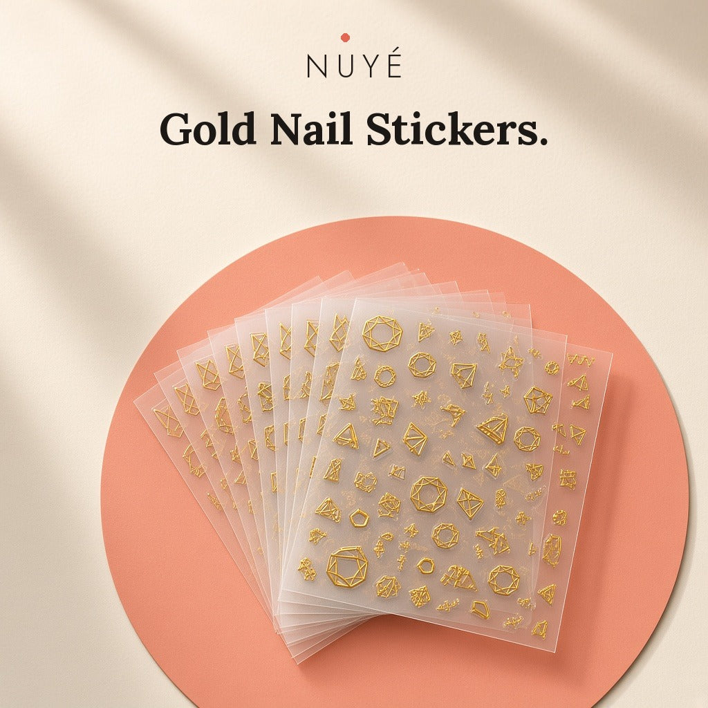 Gold Nail Art Stickers – 30 Sheets