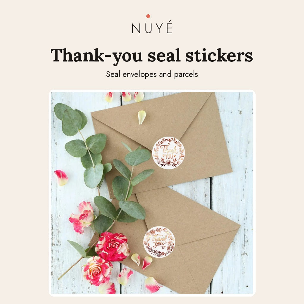 Gold Foil Thank-You Seals – 2 Sheets