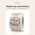 Gold Foil Thank-You Seals – 2 Sheets