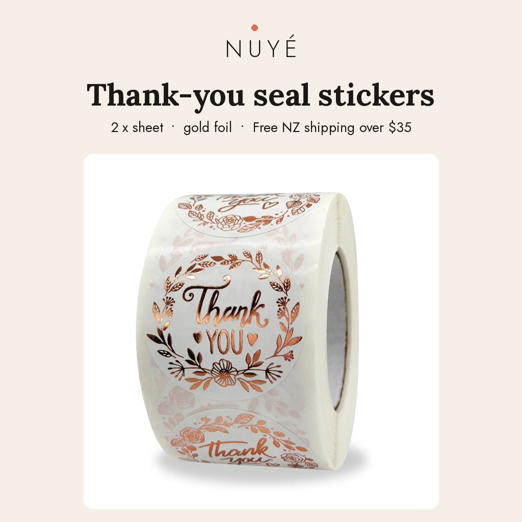 Gold Foil Thank-You Seals – 2 Sheets