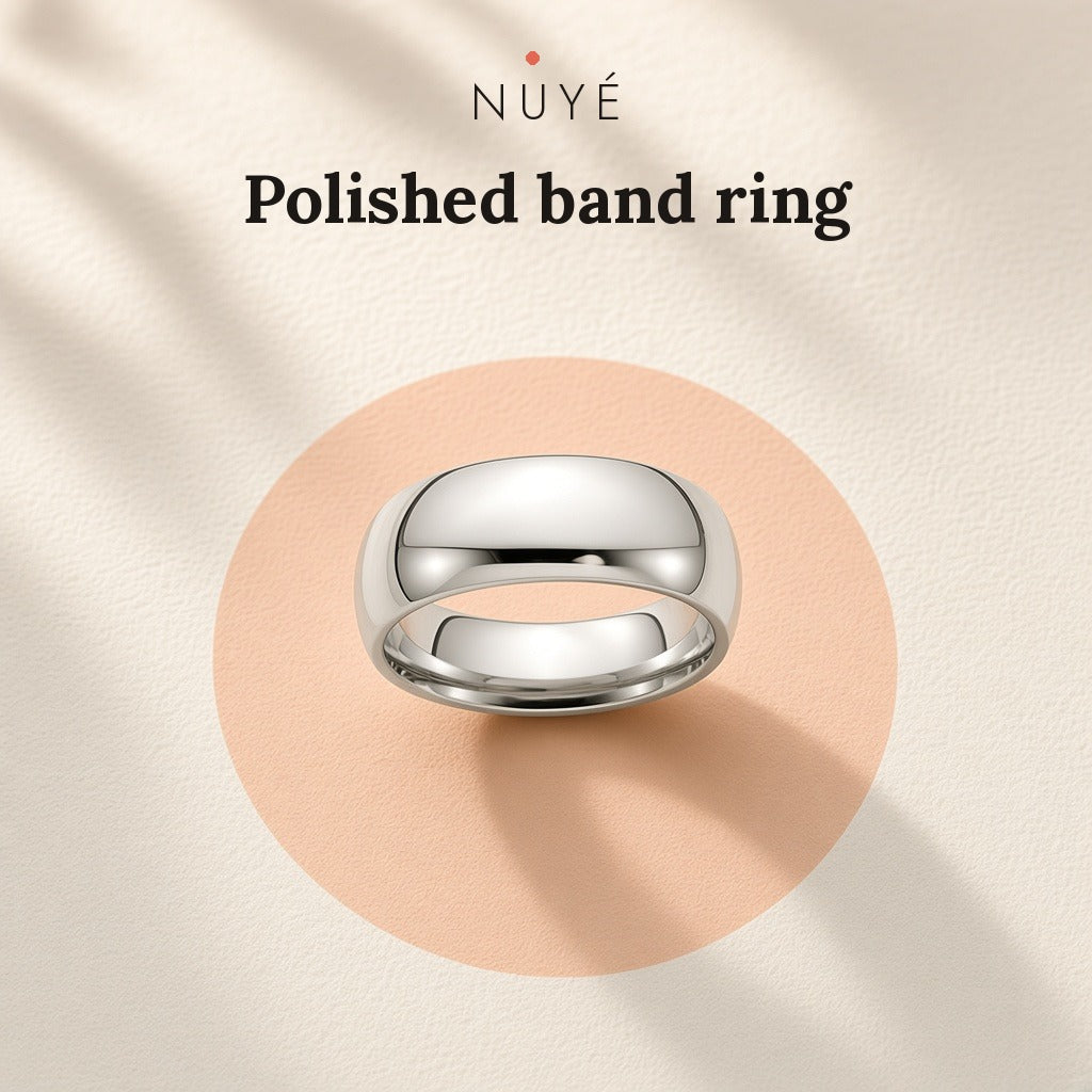 8mm Polished Band Ring