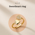 Zircon Heart Ring (Adjustable)