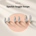 CZ Huggie Hoop Earrings – 3 Pairs
