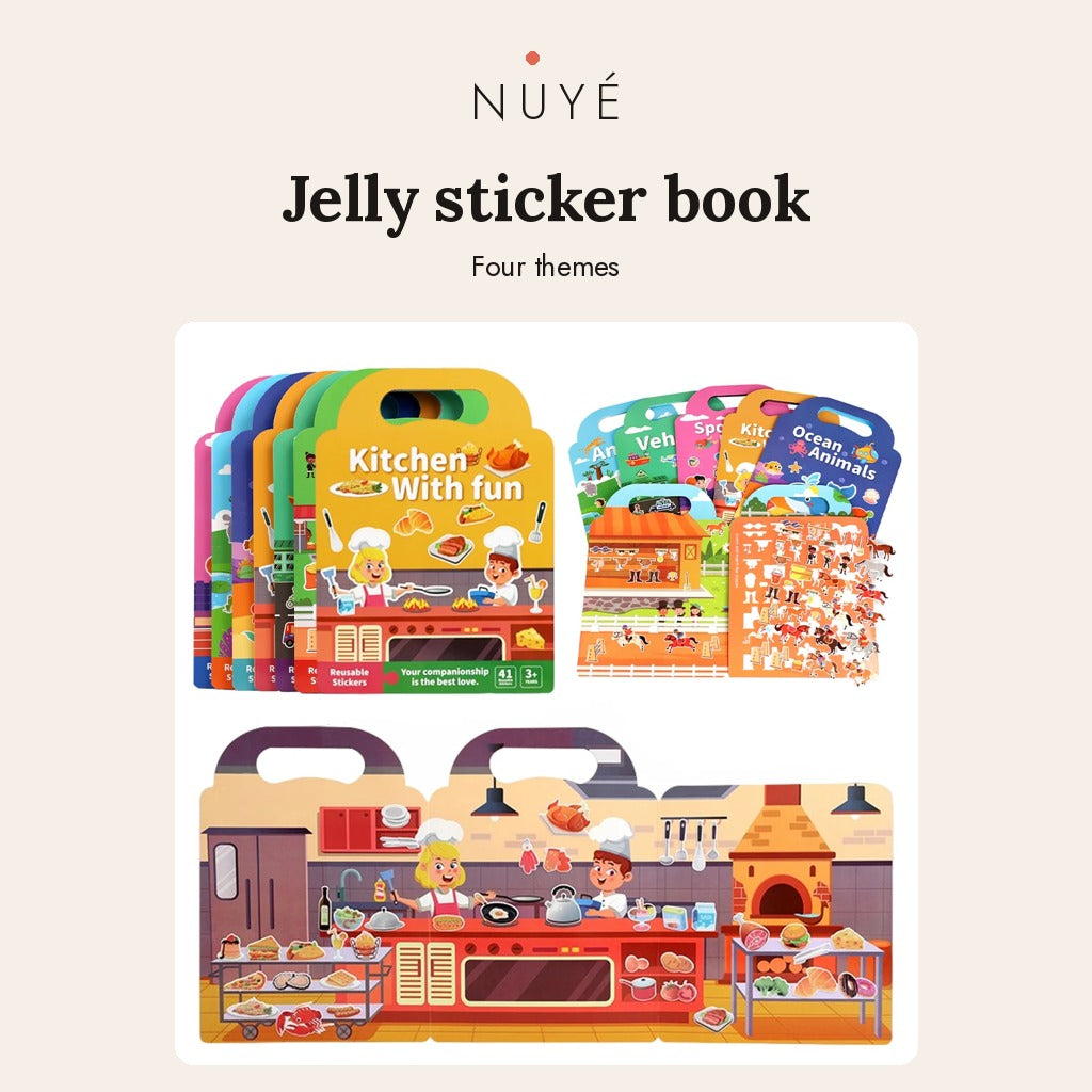 Kids' Reusable Jelly Sticker Book