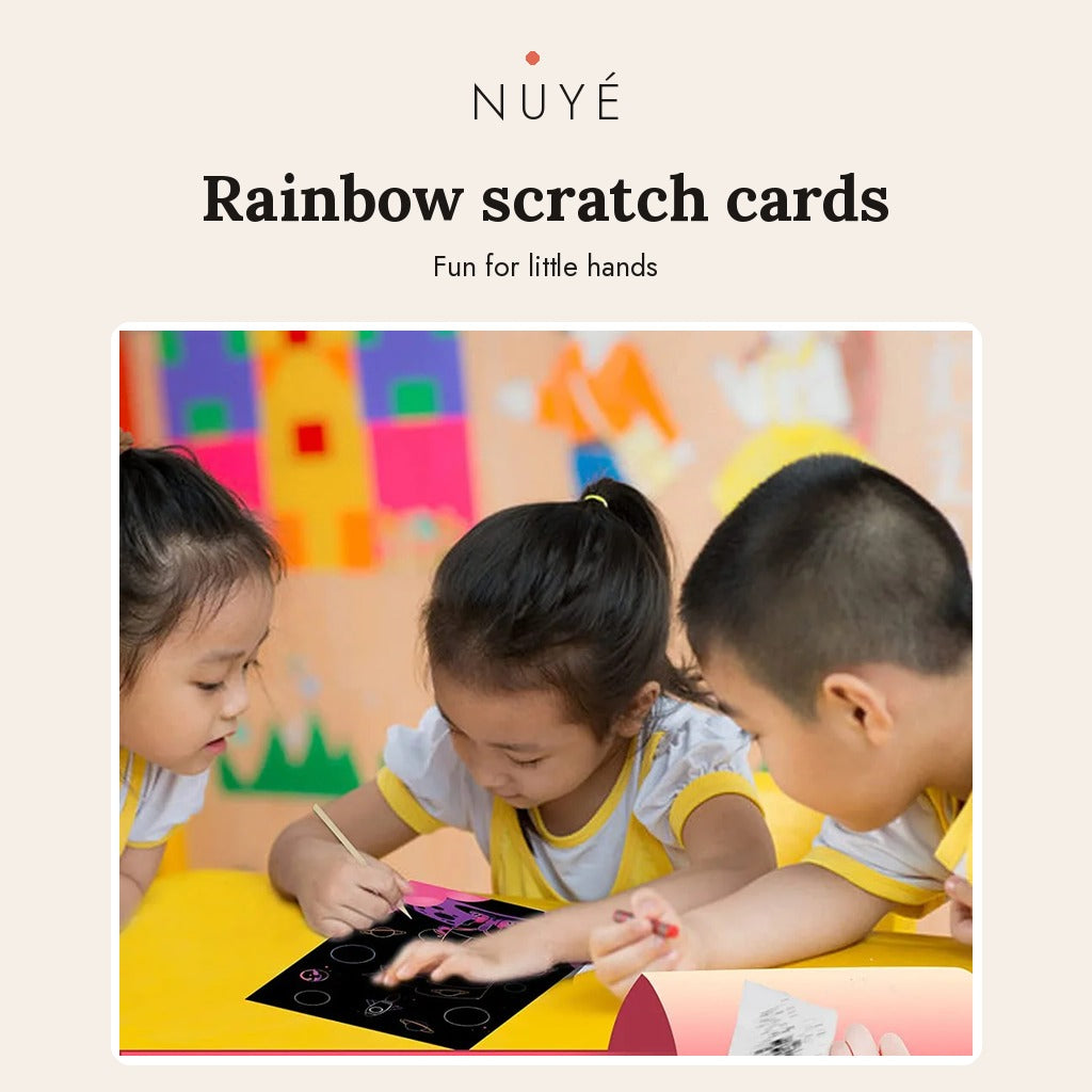 Kids' Rainbow Scratch Art Card Book