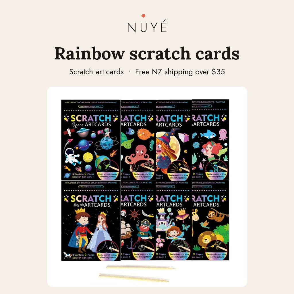 Kids' Rainbow Scratch Art Card Book