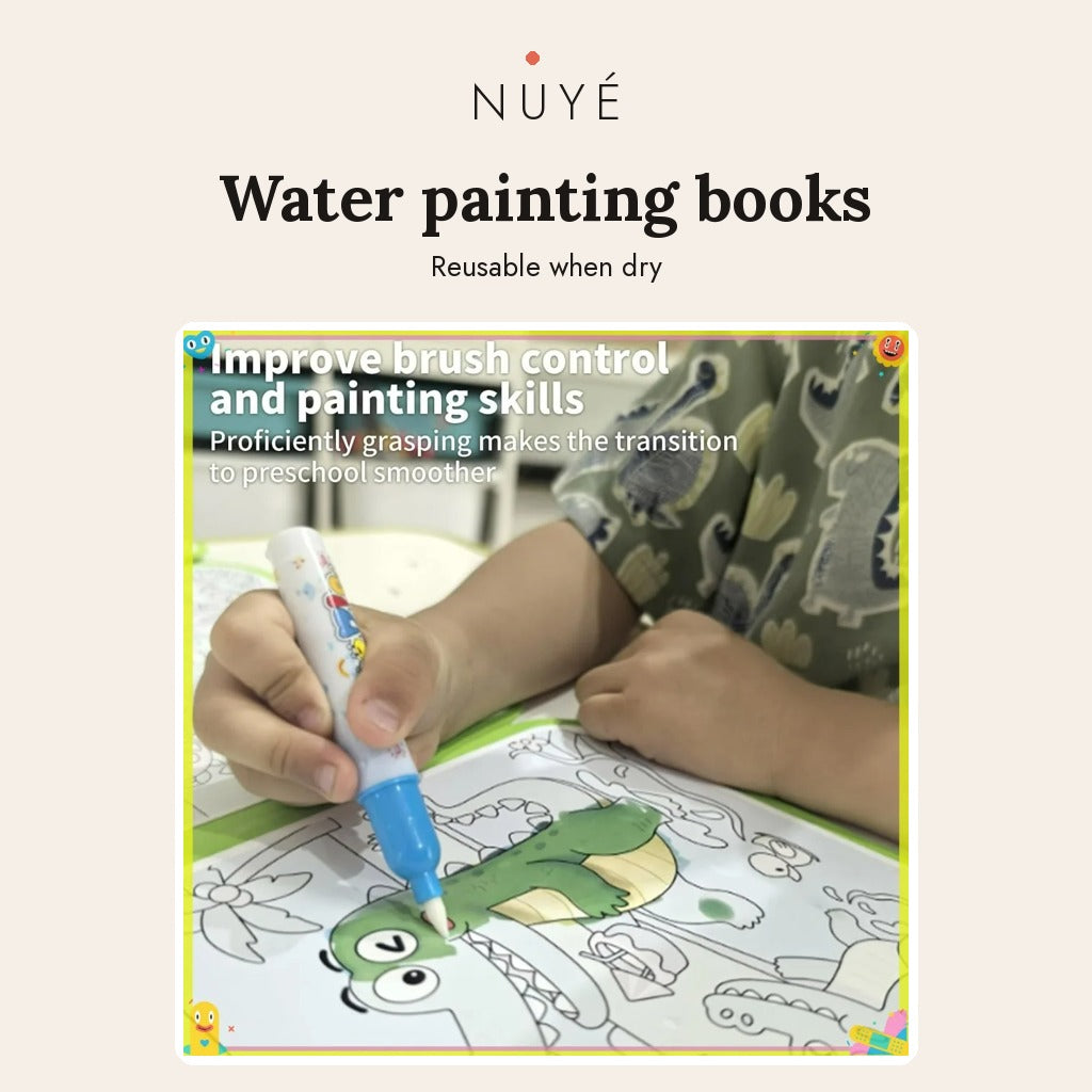 Kids' Water Painting Books with Pen – 4 Pack