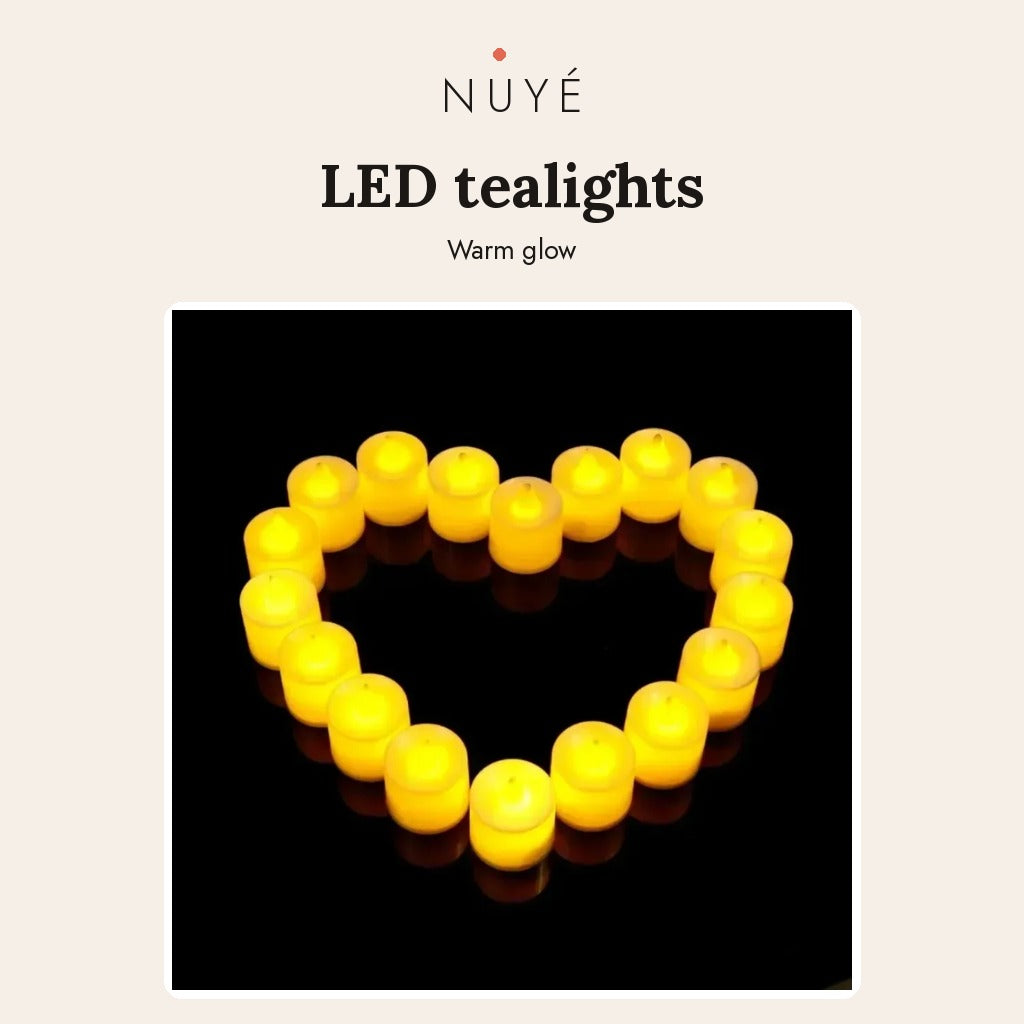 Flameless LED Tealights – Warm White, 24 Pack