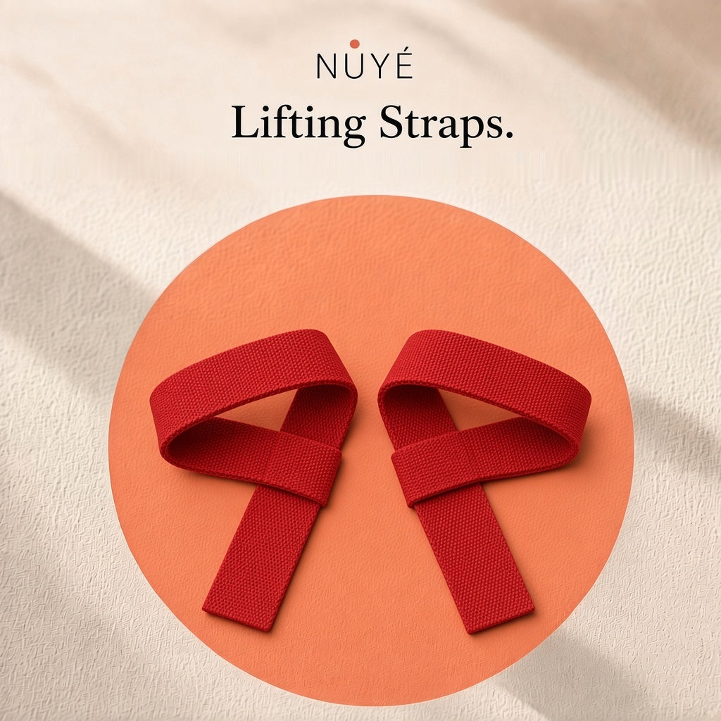 Cotton Lifting Straps (Red, 1 Pair)