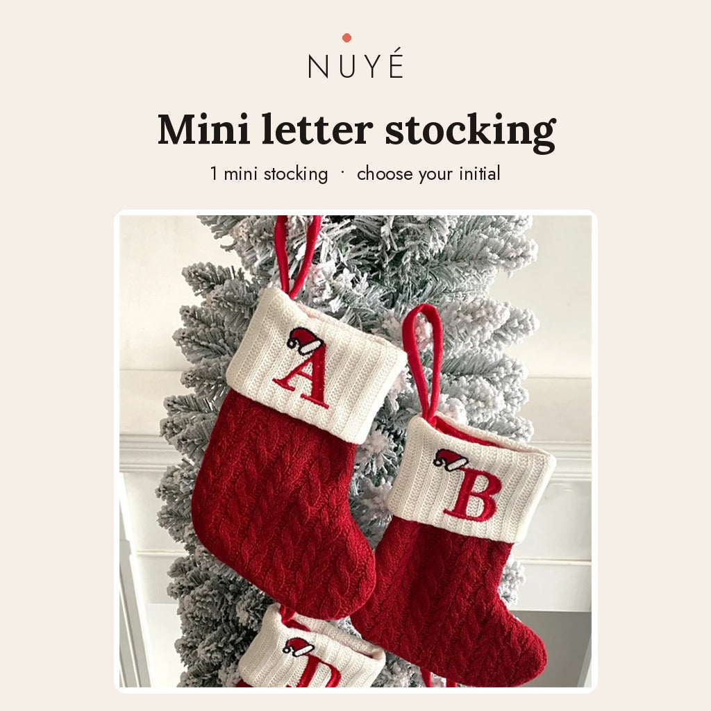 Mini Knit Letter Stocking Ornament