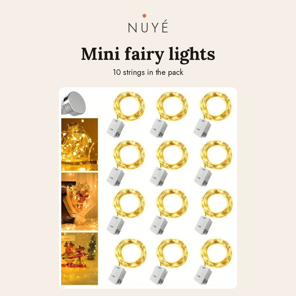 Mini Warm White Fairy Lights – 10 Pack