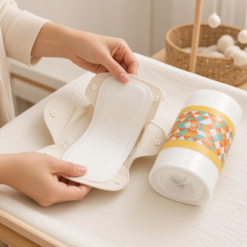 Bamboo Nappy Liners – in use