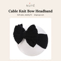 Cable Knit Bow Headband - NUYÉ poster
