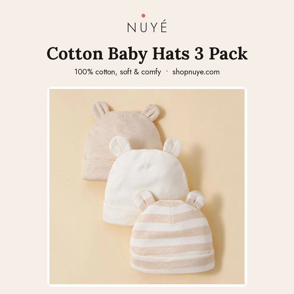 Cotton Baby Hats 3 Pack - NUYÉ poster