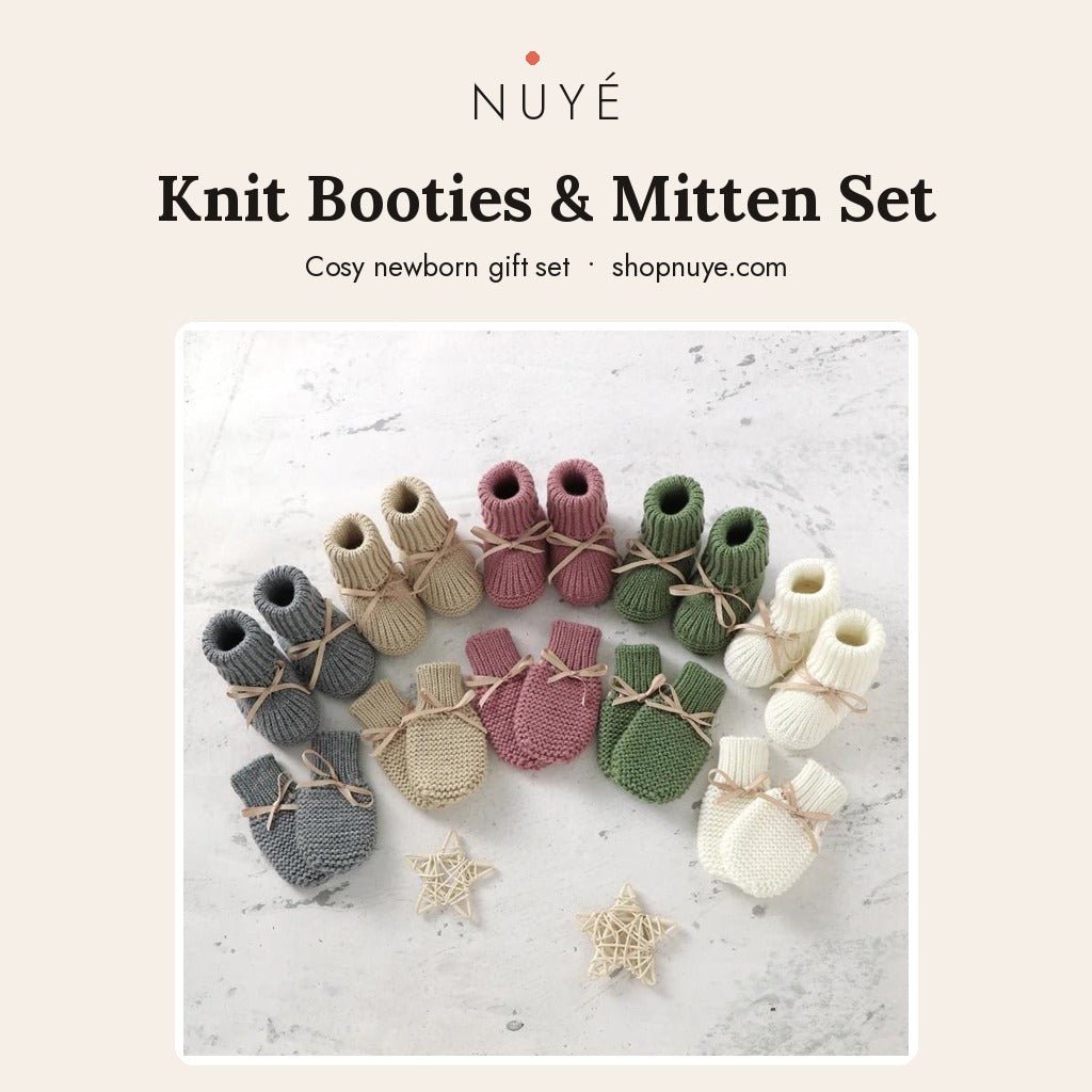 Knit Booties & Mitten Set - NUYÉ poster