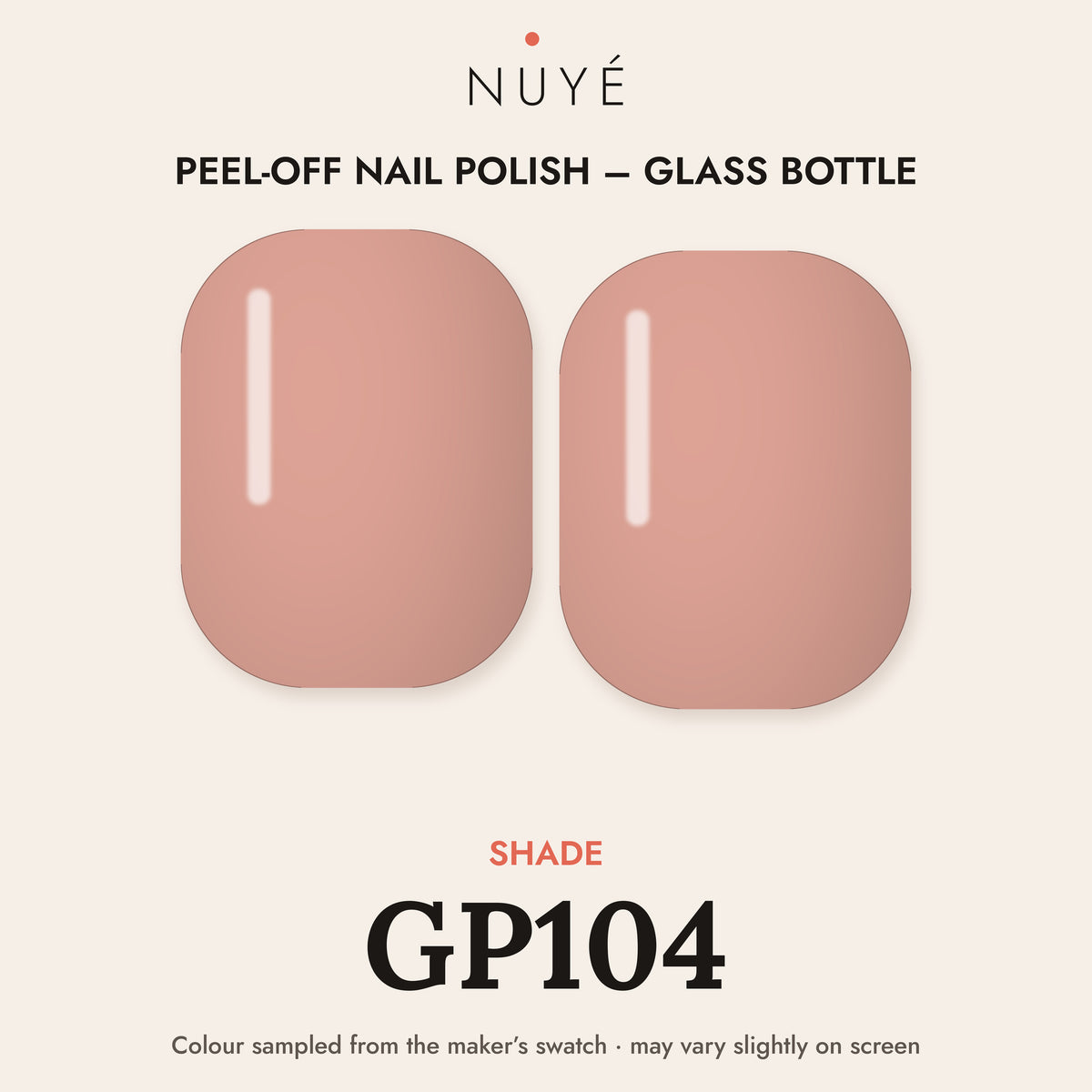 Peel-Off Nail Polish – Glass Bottle – shade GP104