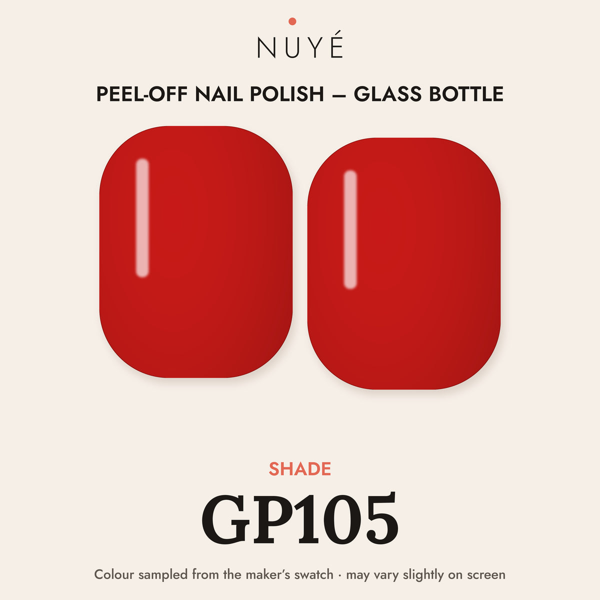 Peel-Off Nail Polish – Glass Bottle – shade GP105