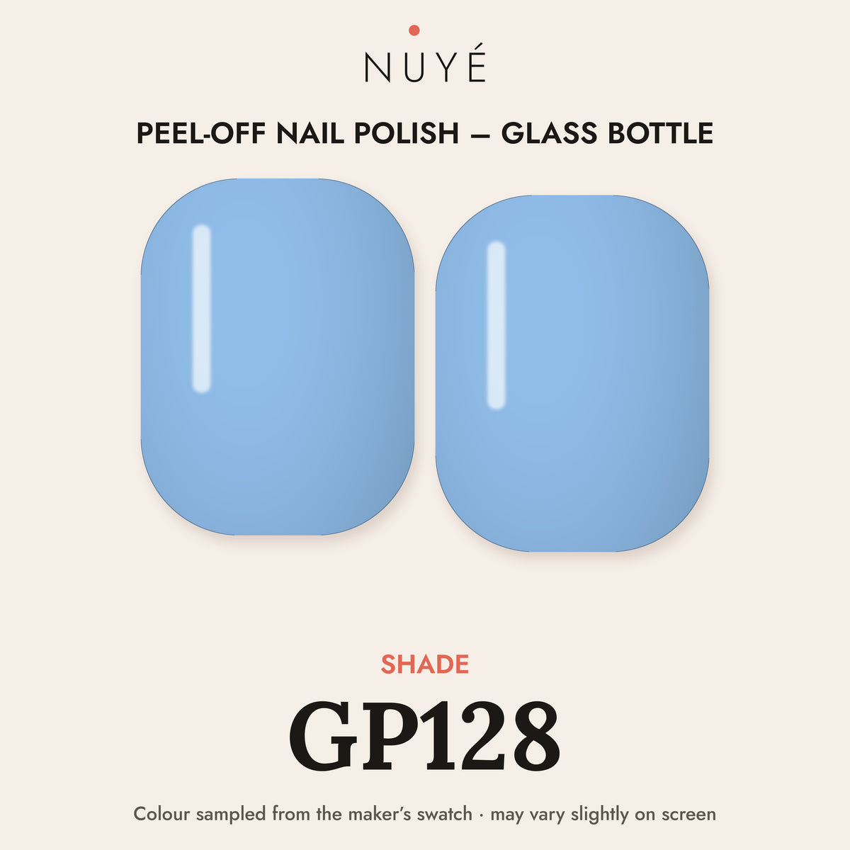 Peel-Off Nail Polish – Glass Bottle – shade GP128