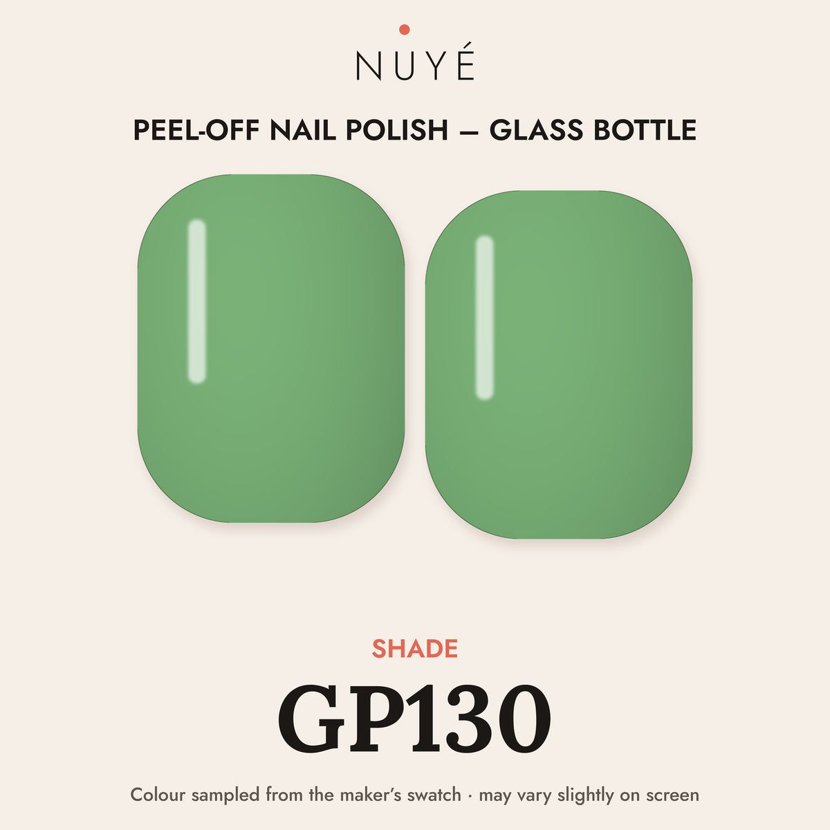 Peel-Off Nail Polish – Glass Bottle – shade GP130