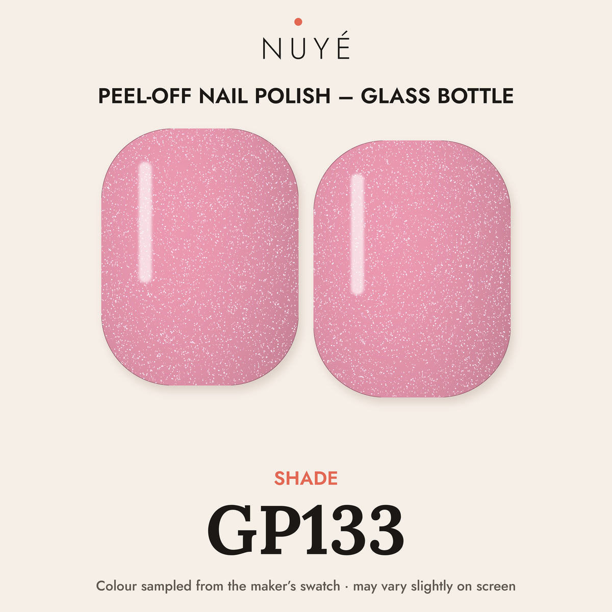 Peel-Off Nail Polish – Glass Bottle – shade GP133
