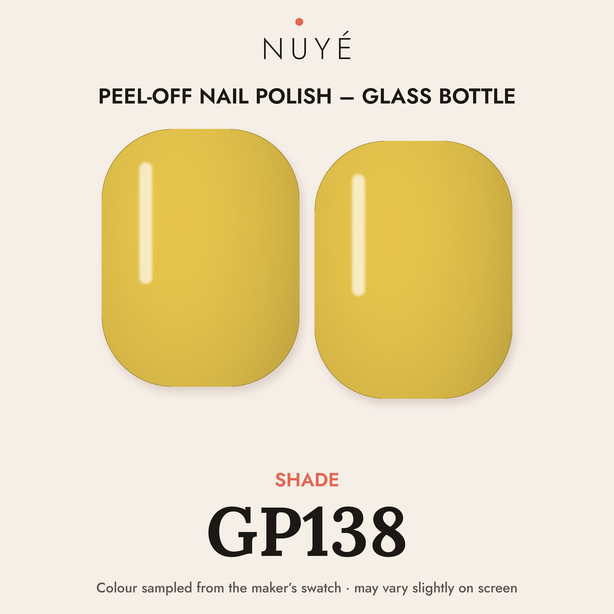 Peel-Off Nail Polish – Glass Bottle – shade GP138