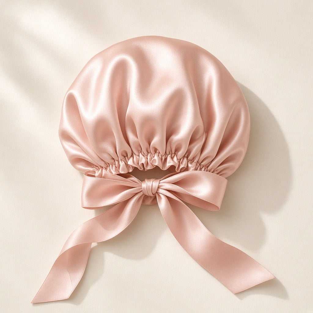 Satin Hair Bonnet with Tie Band