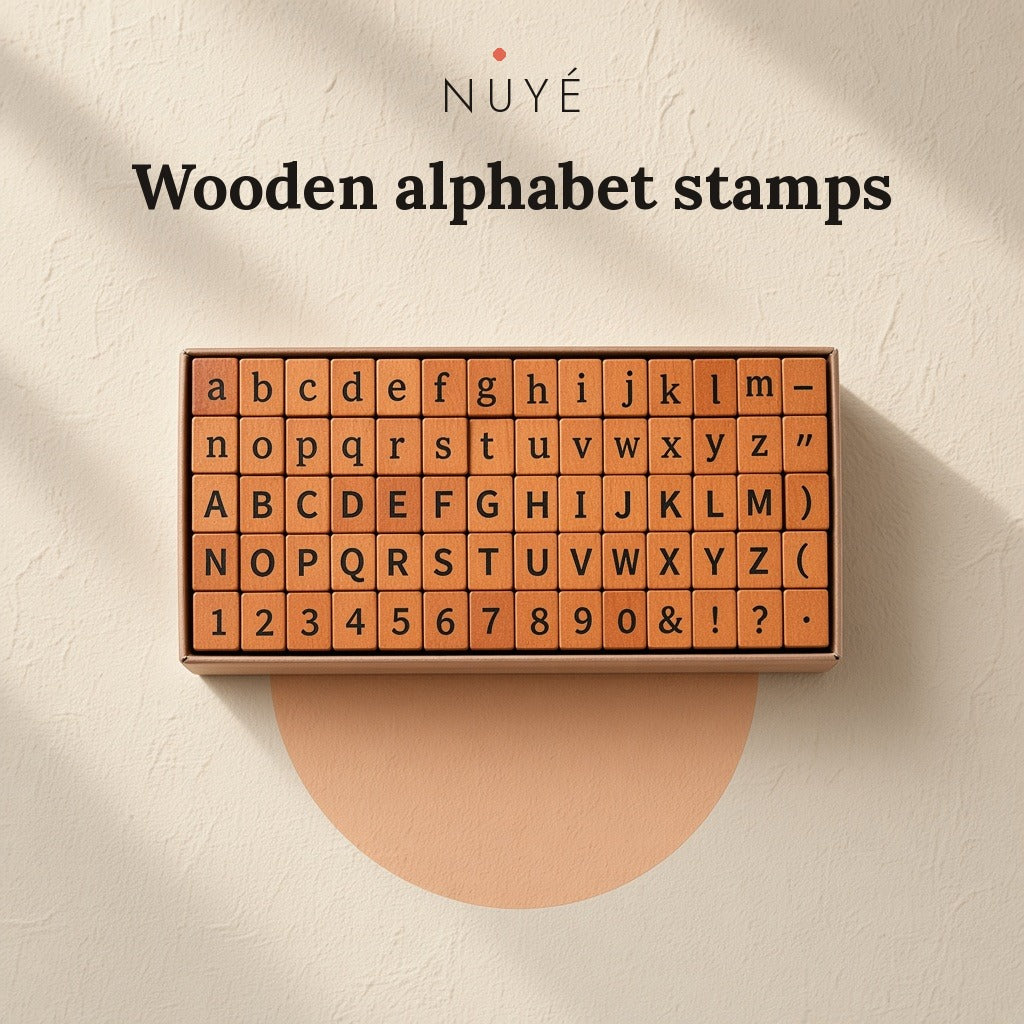 Alphabet & Number Wooden Stamps – 70 Pack