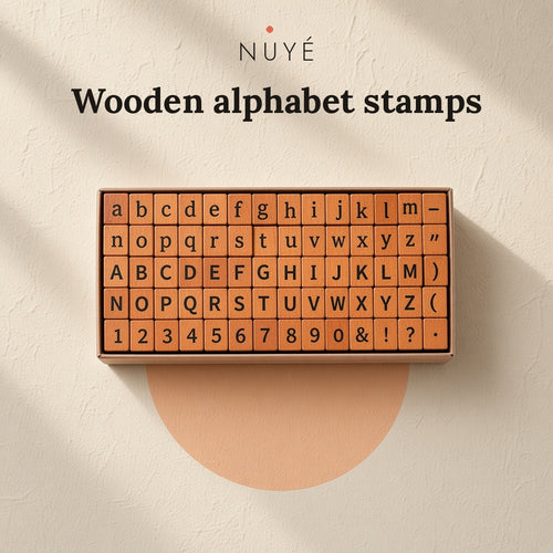 Alphabet & Number Wooden Stamps – 70 Pack